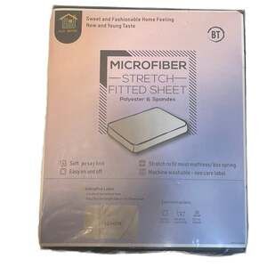 N&Y HOME Microfiber Stretch Fitted Sheet, Black, Cot/Bunk Twin Size